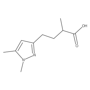 4-(1,5-dimethyl-1H-pyrazol-3-yl)-2-methylbutanoic acid结构式