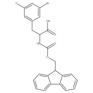 N-Fmoc-3-bromo-5-fluoro-L-phenylalanine Structure