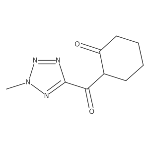 2-(2-methyl-2H-1,2,3,4-tetrazole-5-carbonyl)cyclohexan-1-one Structure