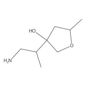 3-(1-Aminopropan-2-yl)-5-methyloxolan-3-ol结构式