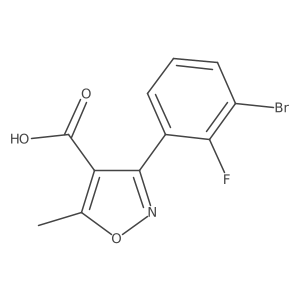 3-(3-Bromo-2-fluorophenyl)-5-methylisoxazole-4-carboxylic acid Structure