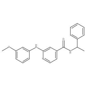 2-[(3-Methoxyphenyl)amino]-N-(1-phenylethyl)pyridine-4-carboxamide Structure