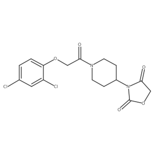 3-(1-(2-(2,4-Dichlorophenoxy)acetyl)piperidin-4-yl)oxazolidine-2,4-dione Structure