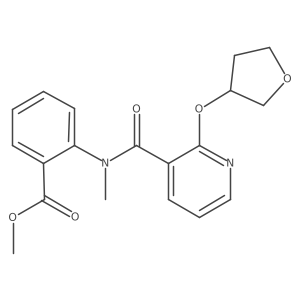 methyl 2-(N-methyl-2-((tetrahydrofuran-3-yl)oxy)nicotinamido)benzoate结构式