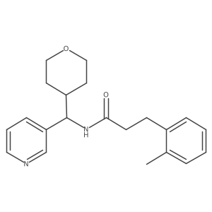 N-(pyridin-3-yl(tetrahydro-2H-pyran-4-yl)methyl)-3-(o-tolyl)propanamide结构式