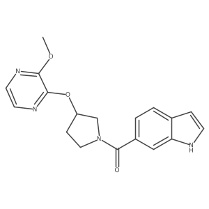 (1H-indol-6-yl)(3-((3-methoxypyrazin-2-yl)oxy)pyrrolidin-1-yl)methanone结构式