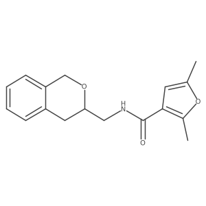 N-(isochroman-3-ylmethyl)-2,5-dimethylfuran-3-carboxamide结构式