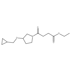Ethyl 4-(3-(cyclopropylmethoxy)pyrrolidin-1-yl)-4-oxobutanoate Structure