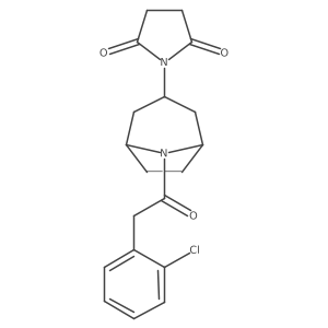 1-((1R,5S)-8-(2-(2-chlorophenyl)acetyl)-8-azabicyclo[3.2.1]octan-3-yl)pyrrolidine-2,5-dione Structure