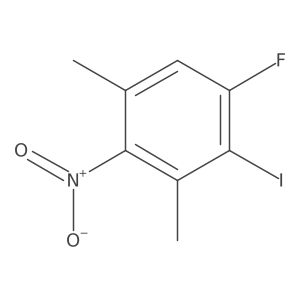 1-Fluoro-2-iodo-3,5-dimethyl-4-nitrobenzene结构式