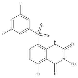 5-Chloro-8-(3,5-difluorobenzenesulfonyl)-3-hydroxy-1,2,3,4-tetrahydroquinazoline-2,4-dione Structure
