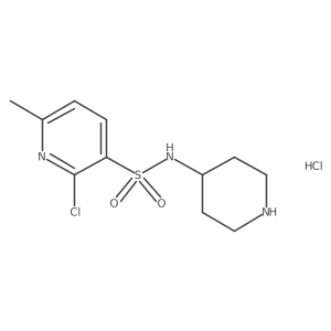2-chloro-6-methyl-N-(piperidin-4-yl)pyridine-3-sulfonamide hydrochloride结构式