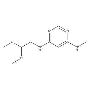 N4-(2,2-dimethoxyethyl)-N6-methyl-pyrimidine-4,6-diamine结构式