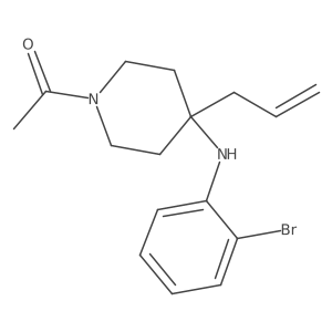 1-Acetyl-4-allyl-4-(2-bromophenylamino)piperidine结构式