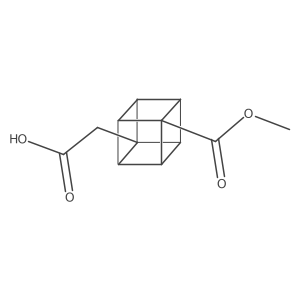 2-(4-(Methoxycarbonyl)cuban-1-yl)acetic acid Structure