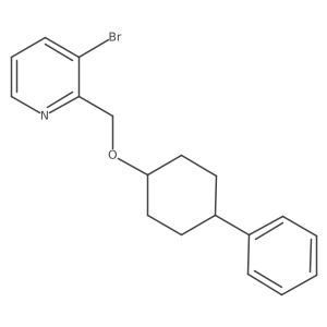 3-Bromo-2-[[(cis-4-phenylcyclohexyl)oxy]methyl]pyridine Structure