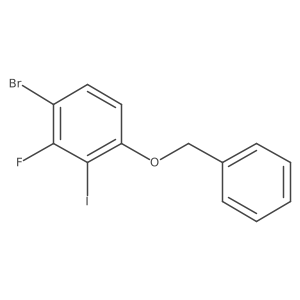 1-(Benzyloxy)-4-bromo-3-fluoro-2-iodobenzene结构式