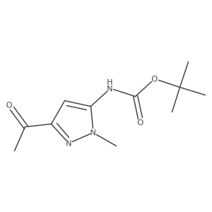 tert-butyl N-(3-acetyl-1-methyl-1H-pyrazol-5-yl)carbamate Structure