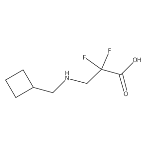 3-[(Cyclobutylmethyl)amino]-2,2-difluoropropanoic acid结构式