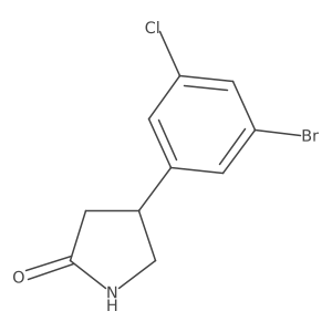4-(3-Bromo-5-chlorophenyl)pyrrolidin-2-one Structure