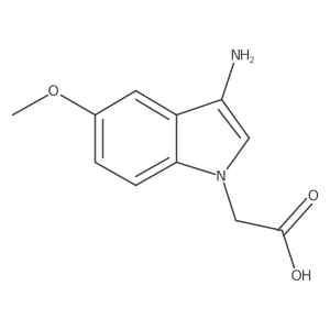 2-(3-amino-5-methoxy-1H-indol-1-yl)acetic acid结构式
