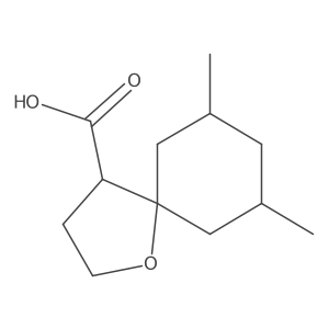 7,9-Dimethyl-1-oxaspiro[4.5]decane-4-carboxylic acid结构式