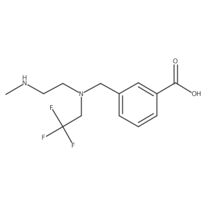 3-({[2-(Methylamino)ethyl](2,2,2-trifluoroethyl)amino}methyl)benzoic acid Structure