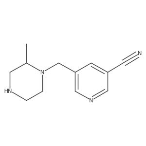 5-[(2-Methylpiperazin-1-yl)methyl]pyridine-3-carbonitrile Structure