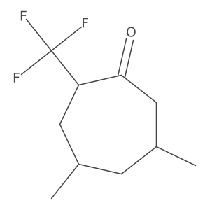 4,6-Dimethyl-2-(trifluoromethyl)cycloheptan-1-one结构式