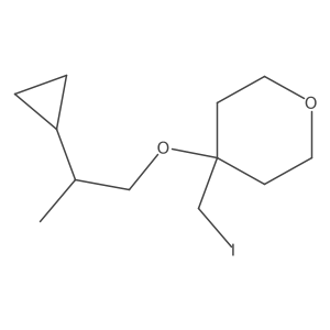 4-(2-Cyclopropylpropoxy)-4-(iodomethyl)oxane Structure