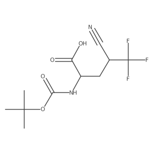 2-{[(Tert-butoxy)carbonyl]amino}-4-cyano-5,5,5-trifluoropentanoic acid结构式