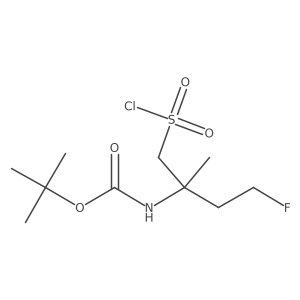 tert-butyl N-[1-(chlorosulfonyl)-4-fluoro-2-methylbutan-2-yl]carbamate Structure