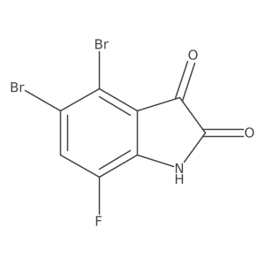 4,5-dibromo-7-fluoro-2,3-dihydro-1H-indole-2,3-dione结构式