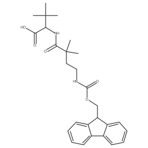 (2R)-2-[4-({[(9H-fluoren-9-yl)methoxy]carbonyl}amino)-2,2-dimethylbutanamido]-3,3-dimethylbutanoic acid结构式