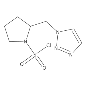 (2S)-2-(1H-1,2,3-triazol-1-ylmethyl)pyrrolidine-1-sulfonyl chloride Structure