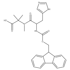 2-[(2R)-2-({[(9H-fluoren-9-yl)methoxy]carbonyl}amino)-3-(1H-imidazol-4-yl)-N-methylpropanamido]-2-methylpropanoic acid Structure