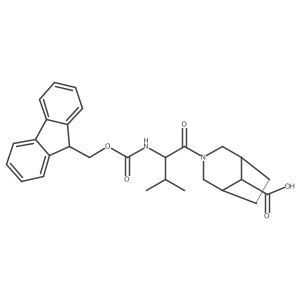 3-[2-({[(9H-fluoren-9-yl)methoxy]carbonyl}amino)-3-methylbutanoyl]-3-azabicyclo[3.2.1]octane-8-carboxylic acid Structure