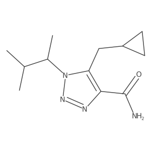 5-(cyclopropylmethyl)-1-(3-methylbutan-2-yl)-1H-1,2,3-triazole-4-carboxamide结构式