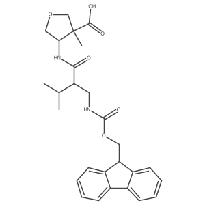 4-{2-[({[(9H-fluoren-9-yl)methoxy]carbonyl}amino)methyl]-3-methylbutanamido}-3-methyloxolane-3-carboxylic acid Structure