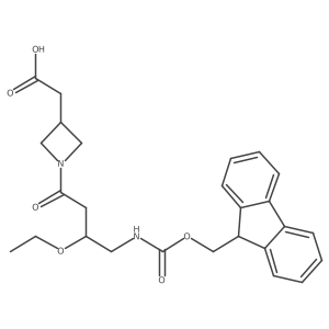 2-{1-[3-ethoxy-4-({[(9H-fluoren-9-yl)methoxy]carbonyl}amino)butanoyl]azetidin-3-yl}acetic acid Structure