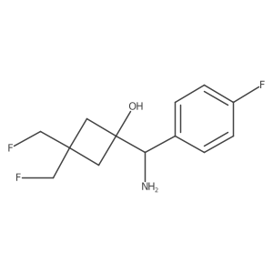 1-[Amino(4-fluorophenyl)methyl]-3,3-bis(fluoromethyl)cyclobutan-1-ol Structure
