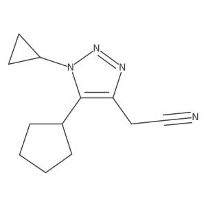 2-(5-cyclopentyl-1-cyclopropyl-1H-1,2,3-triazol-4-yl)acetonitrile Structure