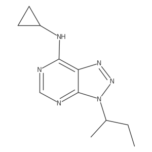 3-(butan-2-yl)-N-cyclopropyl-3H-[1,2,3]triazolo[4,5-d]pyrimidin-7-amine结构式