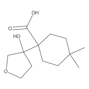 1-(3-Hydroxyoxolan-3-yl)-4,4-dimethylcyclohexane-1-carboxylic acid结构式