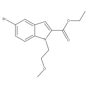 5-Bromo-1-(2-methoxyethyl)-1H-indole-2-carboxylic acid ethyl ester Structure