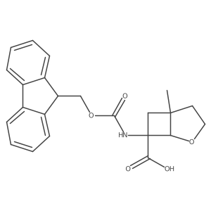 7-({[(9H-fluoren-9-yl)methoxy]carbonyl}amino)-5-methyl-2-oxabicyclo[3.2.0]heptane-7-carboxylic acid结构式