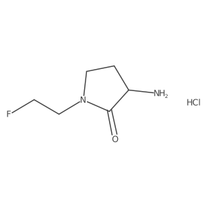 3-Amino-1-(2-fluoroethyl)pyrrolidin-2-one hydrochloride结构式
