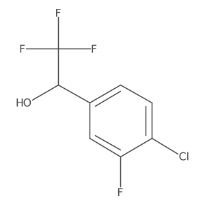 (1R)-1-(4-chloro-3-fluorophenyl)-2,2,2-trifluoroethan-1-ol结构式