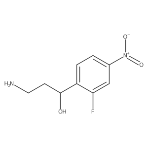 (1R)-3-amino-1-(2-fluoro-4-nitrophenyl)propan-1-ol结构式