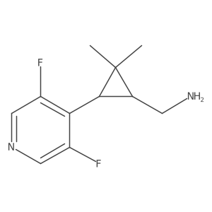 rac-[(1R,3R)-3-(3,5-difluoropyridin-4-yl)-2,2-dimethylcyclopropyl]methanamine结构式